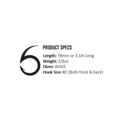 6th Sense Movement 80 Wakebaits -go fishing 80WK Specs large