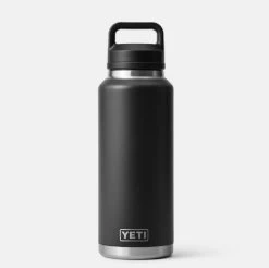 Yeti Rambler 46oz Bottle W/Chug Cap -go fishing Black 10