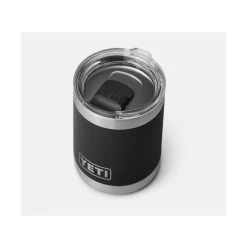 Yeti Rambler 10oz Lowball W/Magslider Lid -go fishing Black 6 1