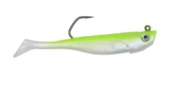 Hogy 6.5″ Protail Paddle Tail 3oz -go fishing ChartreuseBone 1