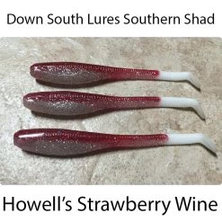Down South Southern Shad Lures -go fishing Down South Lures Southern Shad Howells Strawberry Wine