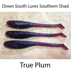 Down South Southern Shad Lures -go fishing Down South Lures Southern Shad True Plum