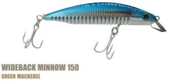 Ocean Born Wideback Minnow 150mm Floating -go fishing GreenMackerel