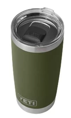 Yeti Rambler 20oz Tumbler W/Magslider Lid -go fishing HighlandsOlive 2