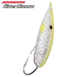 Johnson Silver Minnow -go fishing Johnson Silver Minnow Chartreuse Flash