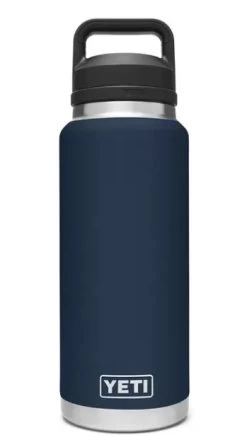 Yeti Rambler 36oz Bottle W/Chug Cap -go fishing Navy 3 1