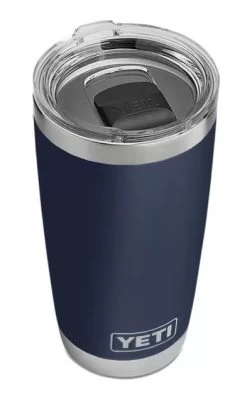 Yeti Rambler 20oz Tumbler W/Magslider Lid -go fishing Navy 5