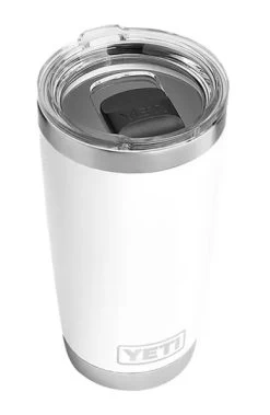 Yeti Rambler 20oz Tumbler W/Magslider Lid -go fishing White 1