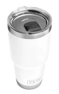 Yeti Rambler 30oz Tumbler W/Magslider Lid -go fishing White 2